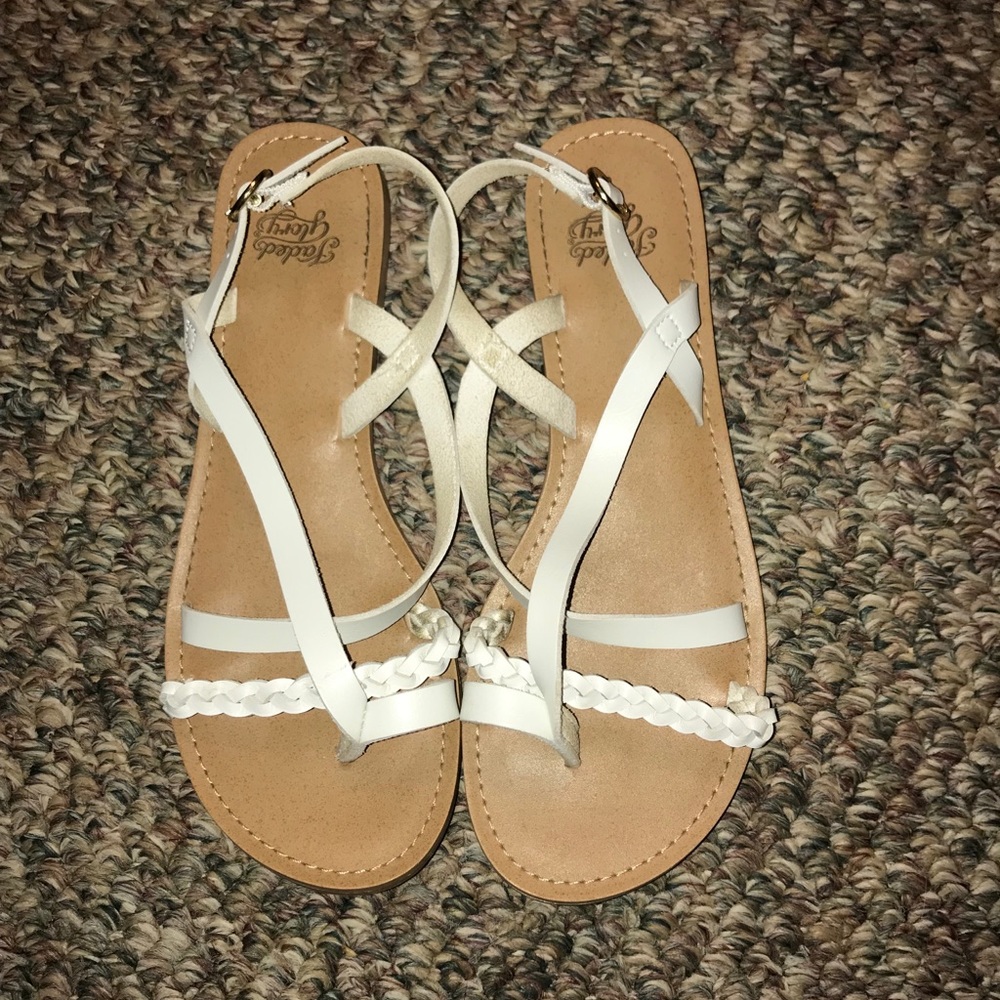 Faded glory white sandals